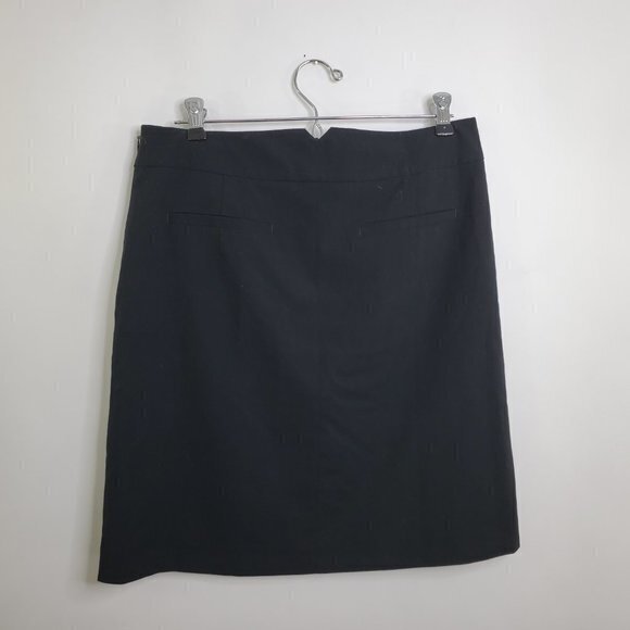 Esprit Skirt L 14‎ Pencil Navy Blue Button Short A- - Picture 6 of 9